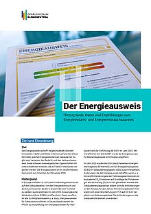 FACTSHEET: Der Energieausweis – Hintergründe, Daten und Empfehlungen zum Energiebedarfs- und Energieverbrauchsausweis