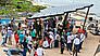 Brasilien, Praia do Forte: Das an der Forschungsstation „Projeto Tamar“ entstandene Solardachprojekt Brasilien II befindet sich zu großen Teilen am Strand – wie hier an einer Pergola.